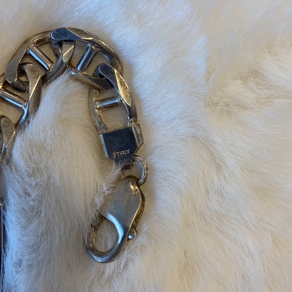 Sterling Silver .925 Curb Chain ID bracelet, excellent condition - Picture 5 of 7